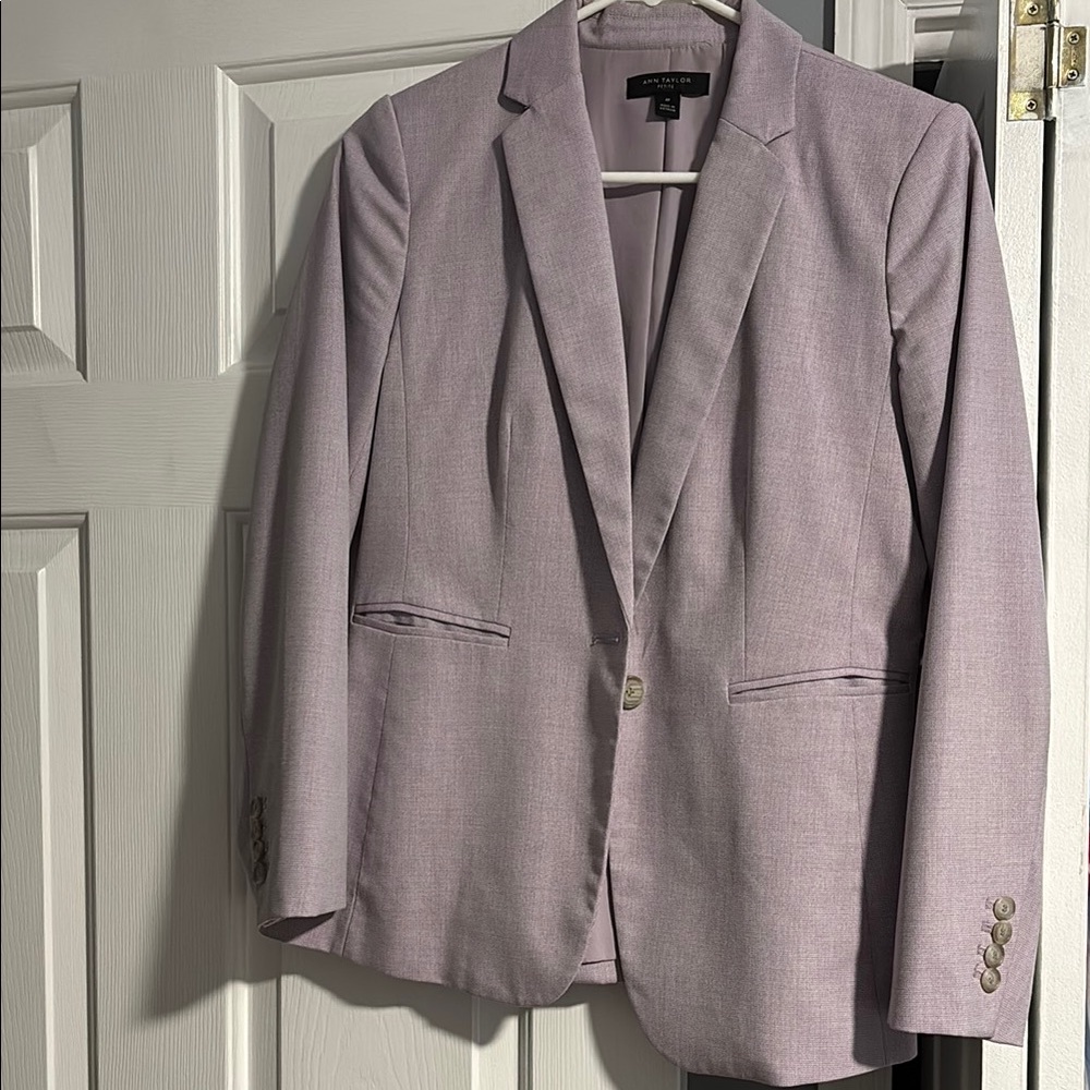Ann Taylor Light Lavender Tailored Blazer